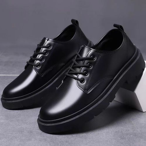 Boots for Men - Spring and Autumn Season, Business Men's British Style Casual Shoes, Korean Version, Versatile Youth, Newborn and Groom Shoes, Black Wedding Shoes