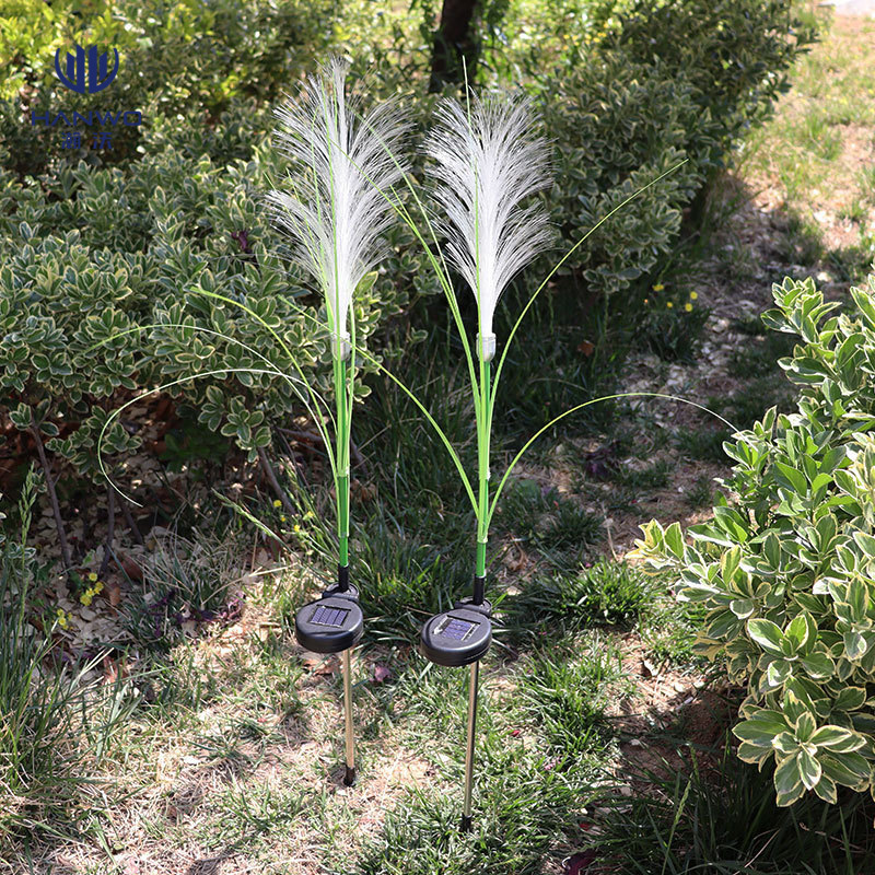 LED Solar Fiber Reed Ground Light Outdoor Simulation Landscape Garden Decoration Lighting Ground Lawn Light