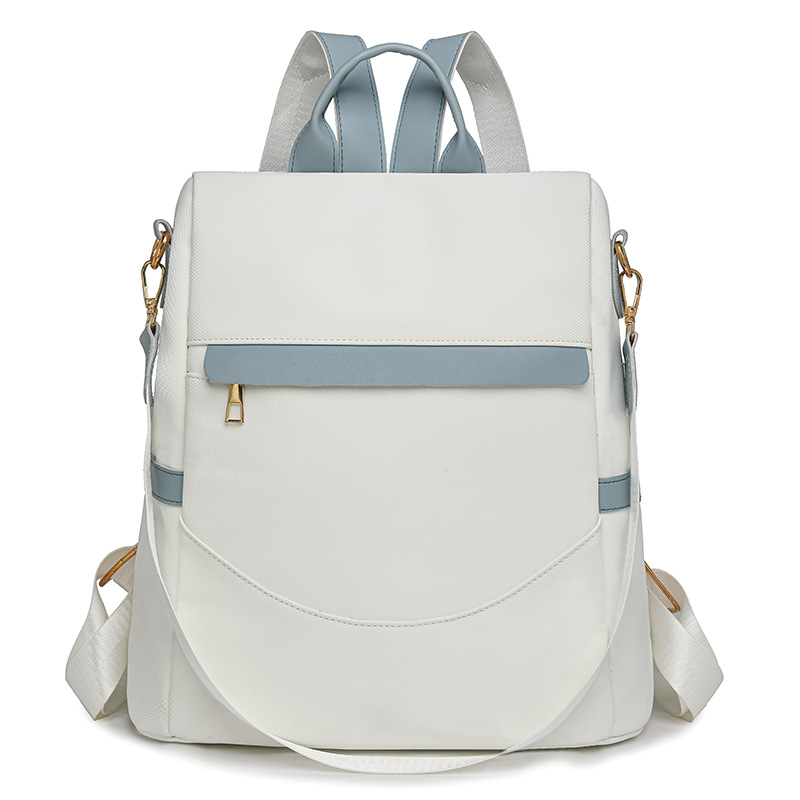 Nueva mochila antirrobo para mujer, mochila de cuero retro para mujer, mochila informal de gran capacidad multicompartimento al por mayor