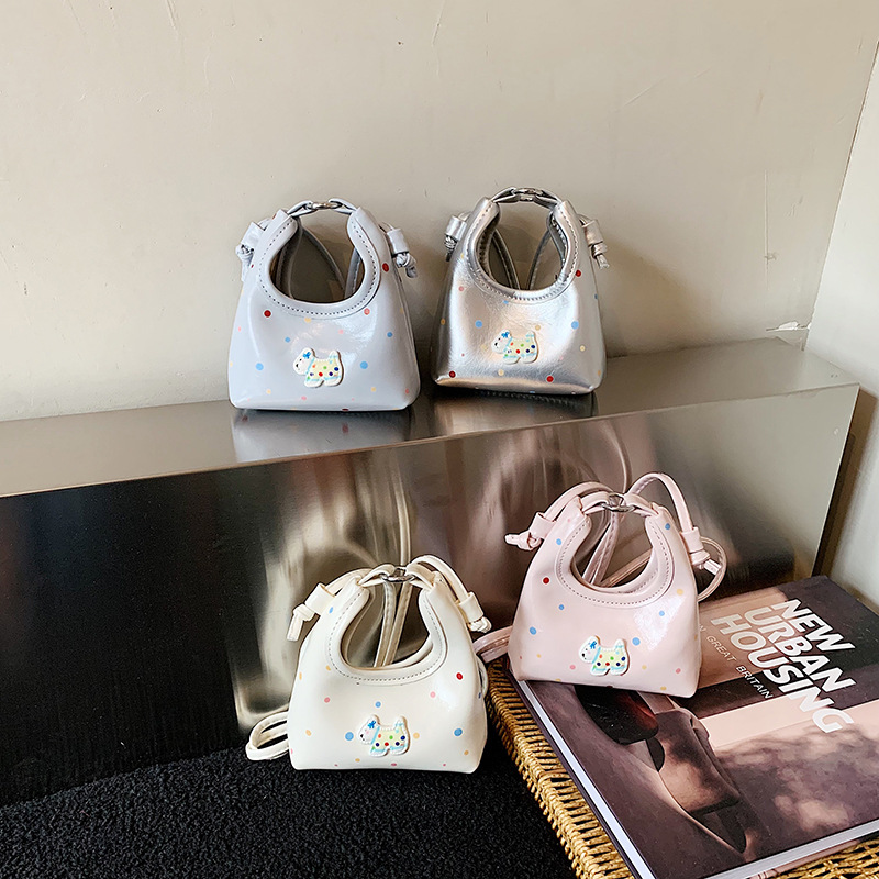 Nuevo bolso para niños coreano caricatura lindo cachorro padre-hijo mochila mini onda punto accesorios bolso para niñas