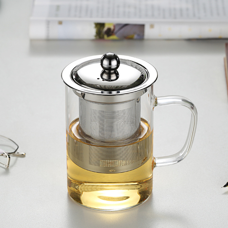 Gaopeng シリコーンガラスティーカップフィルター家庭用飲料カップ茶水分離カップオフィス香り茶ティーカップポータブル|undefined