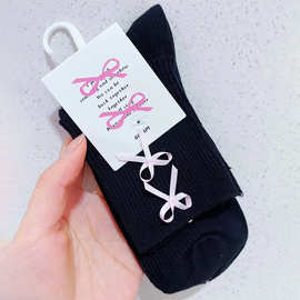 洛丽塔lolita袜子女可爱日系软妹公主花边蝴蝶结中筒袜春秋薄款潮