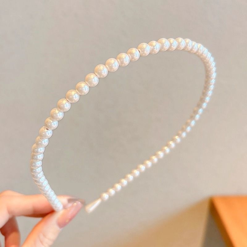 发箍女款洗脸法式珍珠头箍高级感高颅顶发卡超仙外出百搭气质头饰|undefined