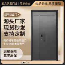 厂家直供超甲级隔音防盗门静音防盗锌合金入户门子母门自带指纹锁