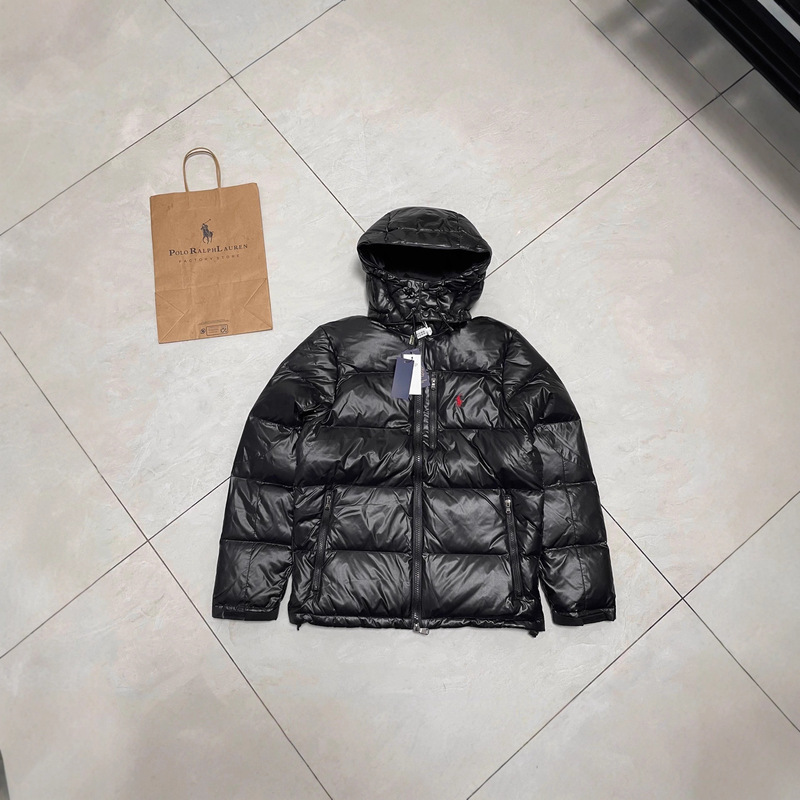 Cross-Border New Ralph/Lafite Pony Embroidered Winter Jacket for Men and Women with Detachable Hood down Jacket Warm