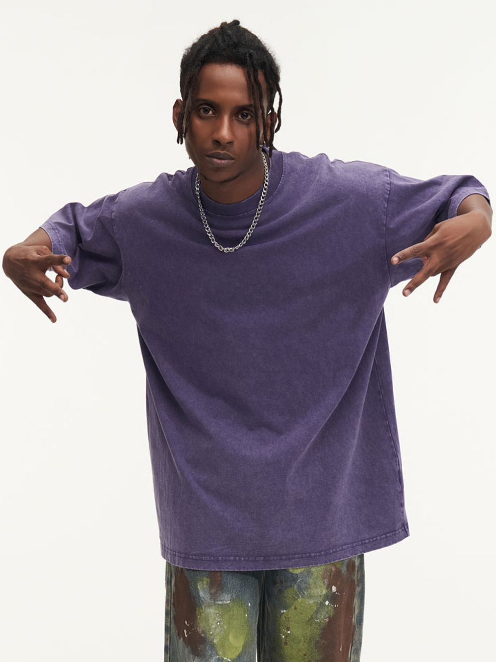 230g pesado camiseta de manga corta hombre nuevo cuello redondo suelto oversize lavado con agua hace la vieja chaqueta de marca de moda