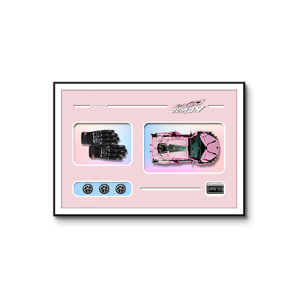 Pintura de decoración de automóviles Comercio electrónico transfronterizo 4S tienda de automóviles coche deportivo fondo pintura colgante coche de lujo belleza creativa pintura colgante tridimensional