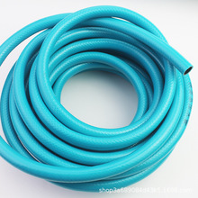 厂家定制PVC涤纤纤维编织花园管 3/4、1/2外绿内黑蛇皮软管网线管