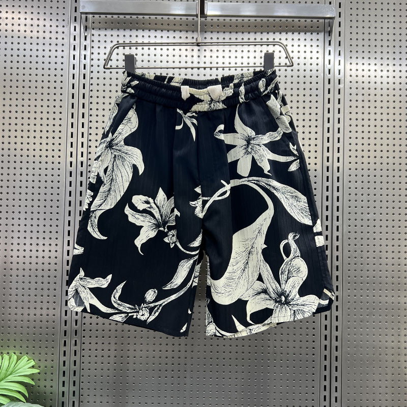 Summer New Style Men's Casual Beach Shorts Versatile Loose Straight Leg Five Point Pants Trendy Popular Instagram_viptrois.com
