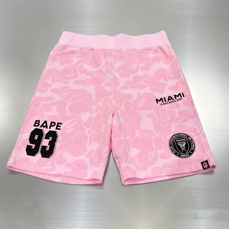 Cross-Border Wholesale Trendy Bape Collaboration Multi-Color Camouflage Patch Casual Shorts Summer Knee-Length Shorts