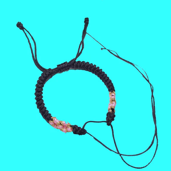 Handmade DIY Multi-Color Braided Safety Buckle Hand Rope Semi-Finished Red Rope Braided Rope Bracelet Rope Wearable Transfer Beads Braided Beads