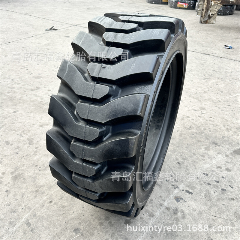 登高机轮胎385/65-24实心轮胎配钢圈配套胶轮高承载港口堆高机胎