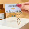 Earrings, advanced set, resin, European style, suitable for import, new collection, high-quality style, light luxury style