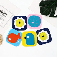 Factory direct sales coasters anti-scalding placemats high temperature resistant insulation pads silicone bowl mats dining table mats tea coasters wholesale