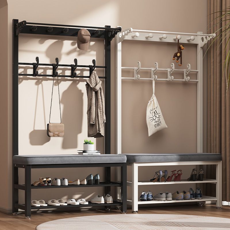 换鞋凳家用简易多功能衣帽架玄关置物架衣架落地立式门口可坐鞋凳