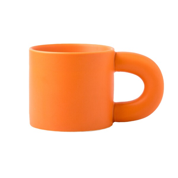Ceramic coffee high quality cute handle with glass