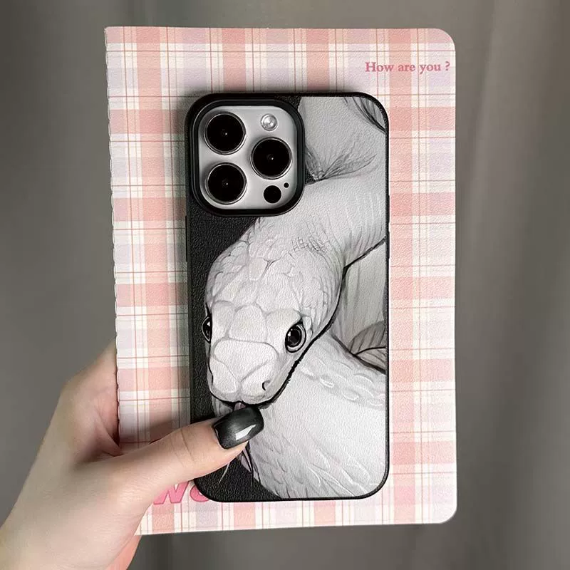 Phone Case Apple iPhone16 Compatible — Lychee Texture, Soft TPU Frame, Multiple iPhone Models