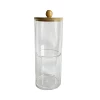 Upper and lower combination - round ball bamboo cover