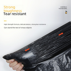 廠家直供手提垃圾袋家用加厚黑色背心式一次性廚房垃圾袋大量批發