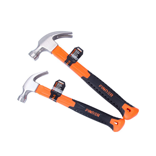 Discoverer household plastic handle claw hammer multi-purpose high carbon steel small hammer cross-border hot-selling anti-slip TPR handle hammer