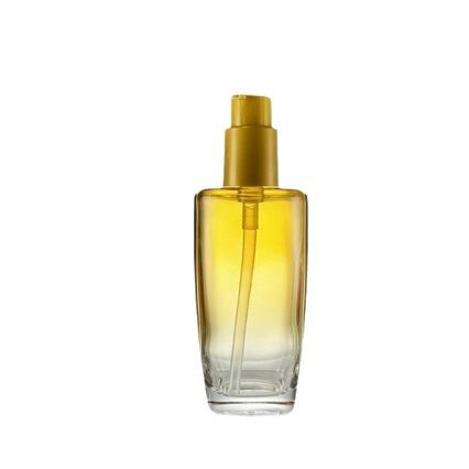 KS botella de aceite esencial de cabello plano de 100ml botella de vidrio botella de esencia botella de aceite de cabello botella de loción material de lavado y embalaje