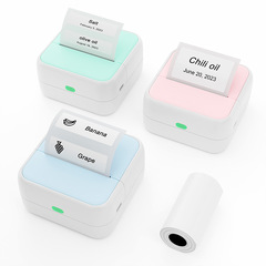Portable Bluetooth Thermal Barcode Label Printer for Commercial Signs, Hang Tags, Home Sticky Notes, Labels, Cross-border