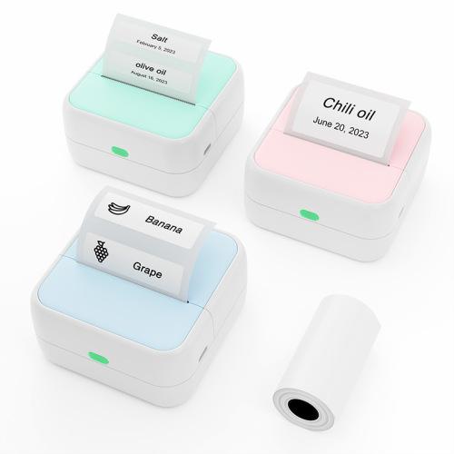 Portable Bluetooth Thermal Barcode Label Printer for Commercial Signs, Hang Tags, Home Sticky Notes, Labels, Cross-border