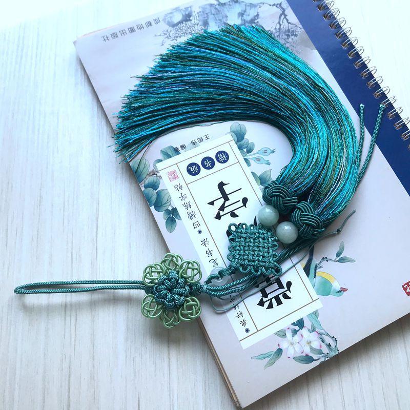 加密双流苏挂件中国结流苏复古民族风饰品玉佩玛瑙装饰挂饰挂穗