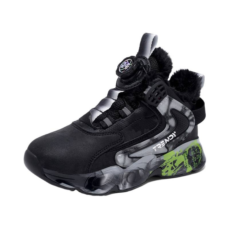 Zapatos de baloncesto de tendencia para niños invierno nuevos zapatos deportivos para jóvenes, zapatos de carrera para estudiantes con suela suave, zapatos casuales de moda