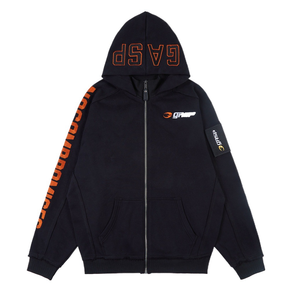GASP year-end new big logo orange classic European and American Fitness bodybuilding training sweater jacket jacket one-piece delivery
