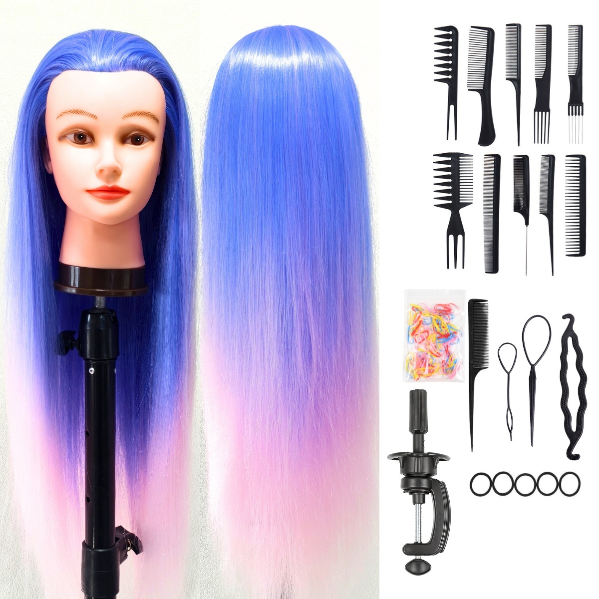 Maniquí de Cabeza para Peluquería de Fibra de Alta Temperatura image 32