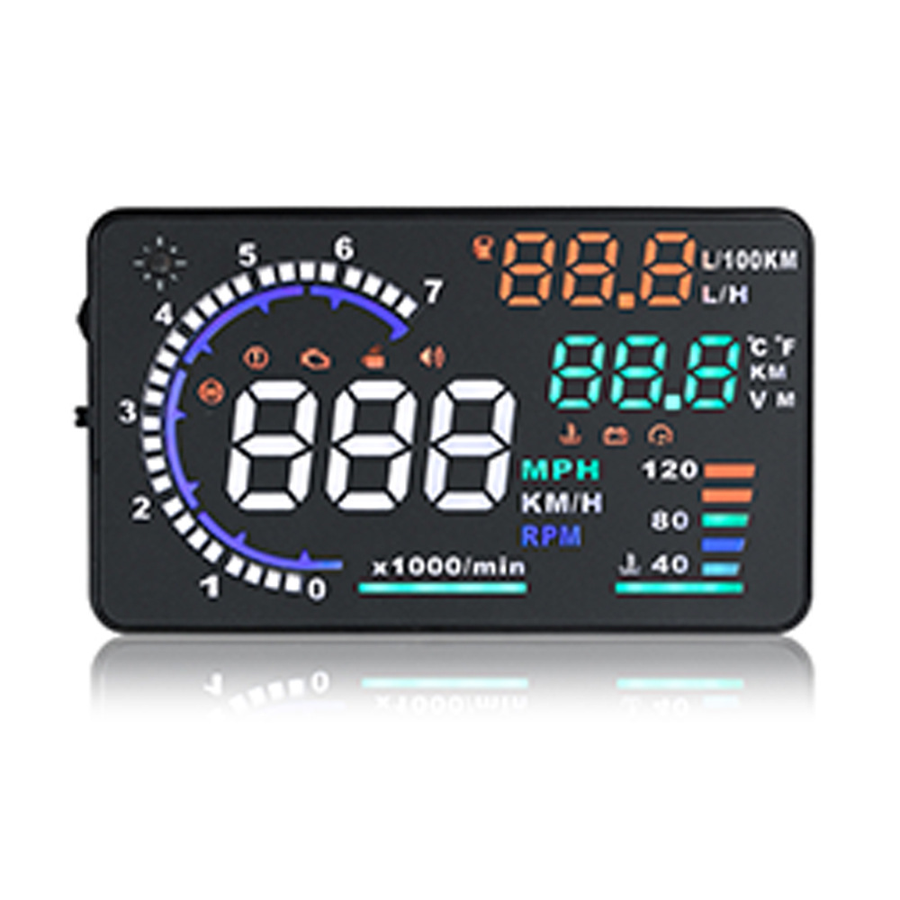 Hud Head-Up Display Obd Universal High-Definition Car Speed Projector Portable Car Display Screen A8