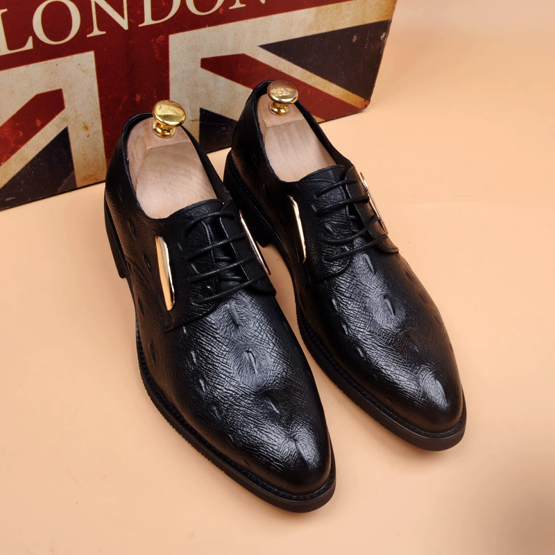 Бизнес-шнуровка мужские кожаные туфли с наконечным винтажным рисунком крокодила модные мужские туфли свадебные туфли осенью