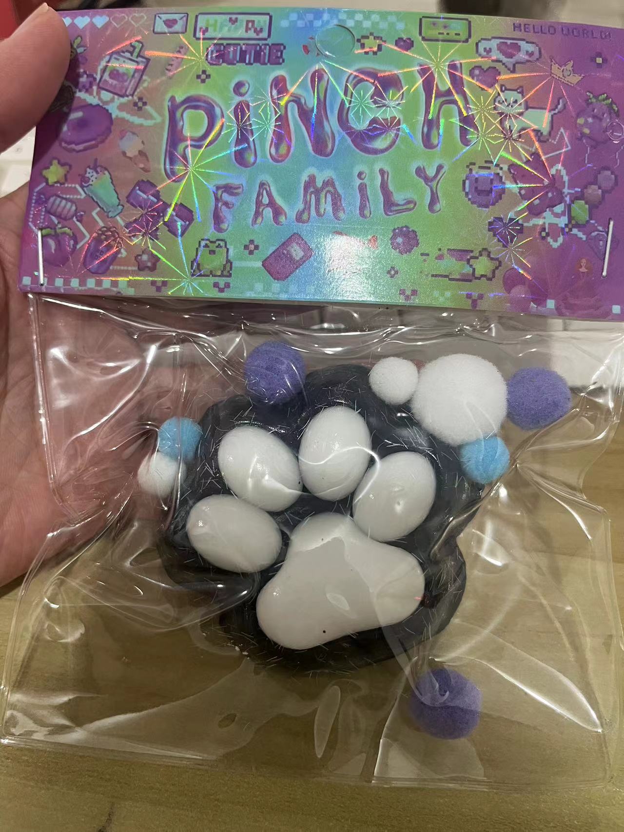 60g flocked cat claws-(black)