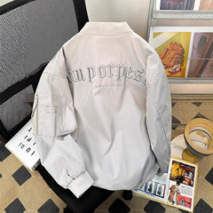 高街刺绣棒球服男春秋季潮牌美式宽松百搭cleanfit飞行员夹克外套