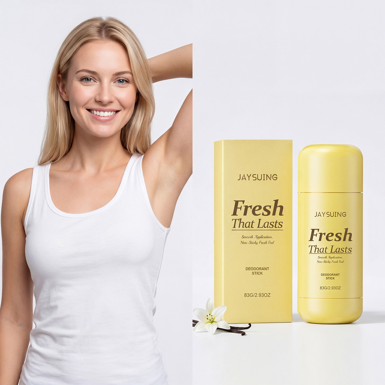 Jaysuing Skin Deodorant Balm Applies Smoothly, Is Non-Sticky, Leaves a Refreshing Scent, and Refreshes the Skin Locally, Making It Convenient and Easy to Carry
