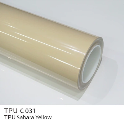 Bright Crystal Piano Black Alexander: Auto Color Change Film - tpu-sahara-yellow-152m15m