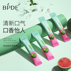 Bainde Peach Mouthwash Freshens Breath, Protects Gums, Strengthens Teeth, Portable Disposable Oral Care