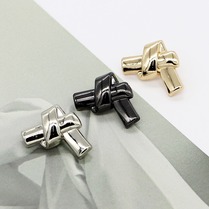 Metal Imitation Knot Button Men's and Women's Shirts Knitted Sweater Button Suit Dress Decorative Button T-Shirt Button