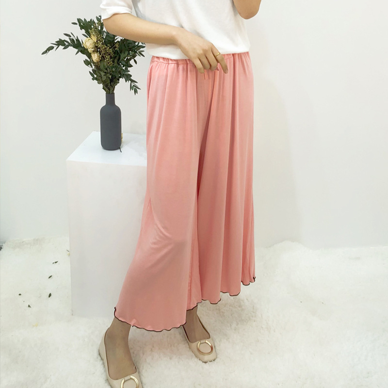 Modal wide-leg pants women's summer new draping high waist pants thin loose casual pants fungus straight long pants