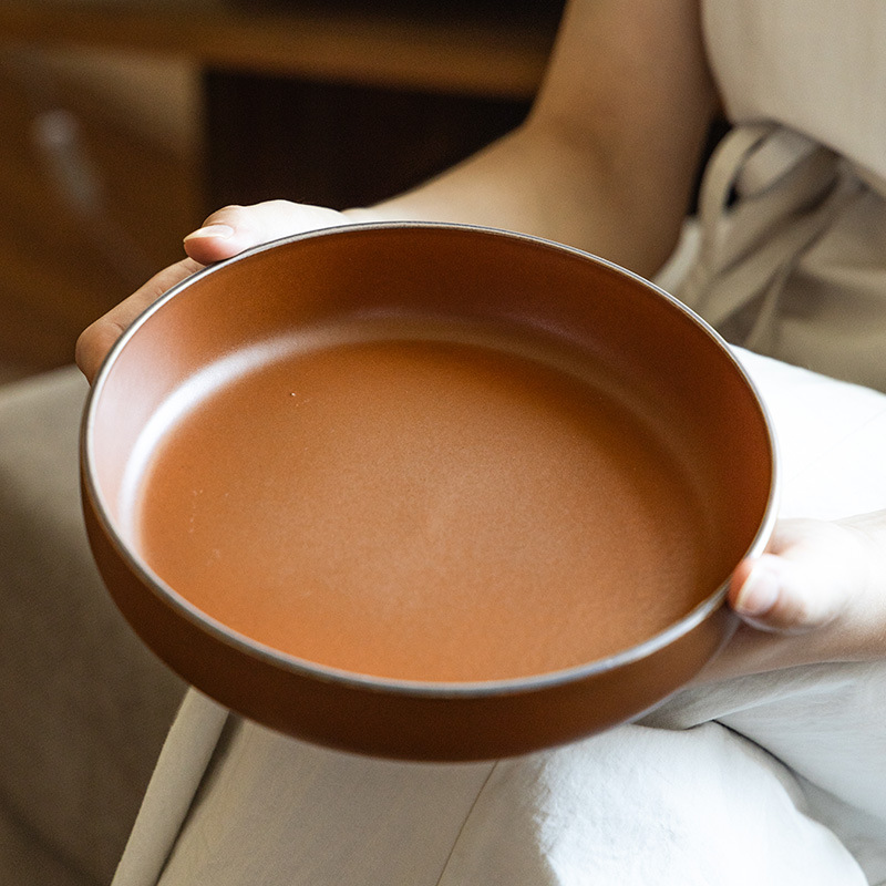 Plato de cerámica retrógrado de alto valor, plato de comida occidental, plato de ensalada, plato de desayuno, plato de pasta