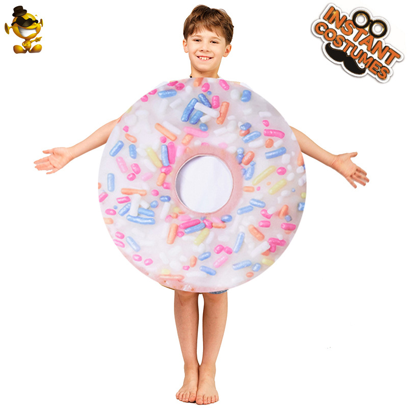 De Halloween de Los Niños los hombres y las mujeres divertido juego rol donut Impresión digital traje COSPLAY ropa rendimiento