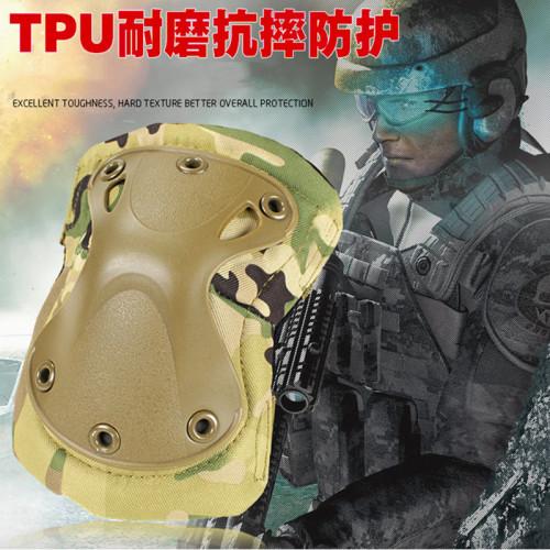 Blackhawk equipment Transformers black sports protective gear for men and women outdoor CS equipment knee pads and elbow pads tactical four-piece set