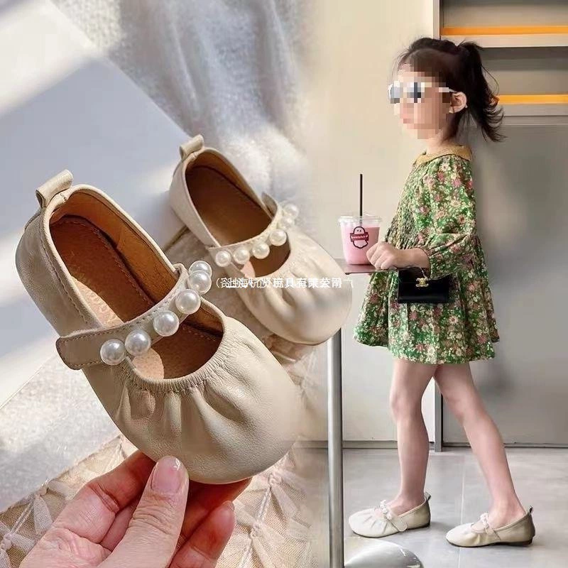 Осенние туфли на плоской подошве для девочек, детские туфли принцессы, новые туфли из жемчужной кожи, туфли для маленьких девочек, бабушкины туфли на мягкой подошве, туфли-бини.