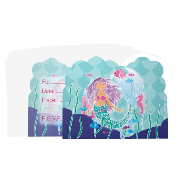 Amazon nueva segunda generación sirena azul fishtail fiesta decoración azul fishtail Amazon vajilla traje