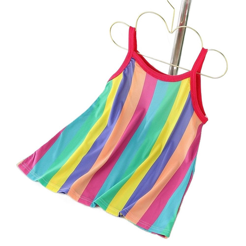 Girls 'nightdress ice silk summer sleeveless dress children's ice silk thin pajamas baby girl suspender skirt home wear