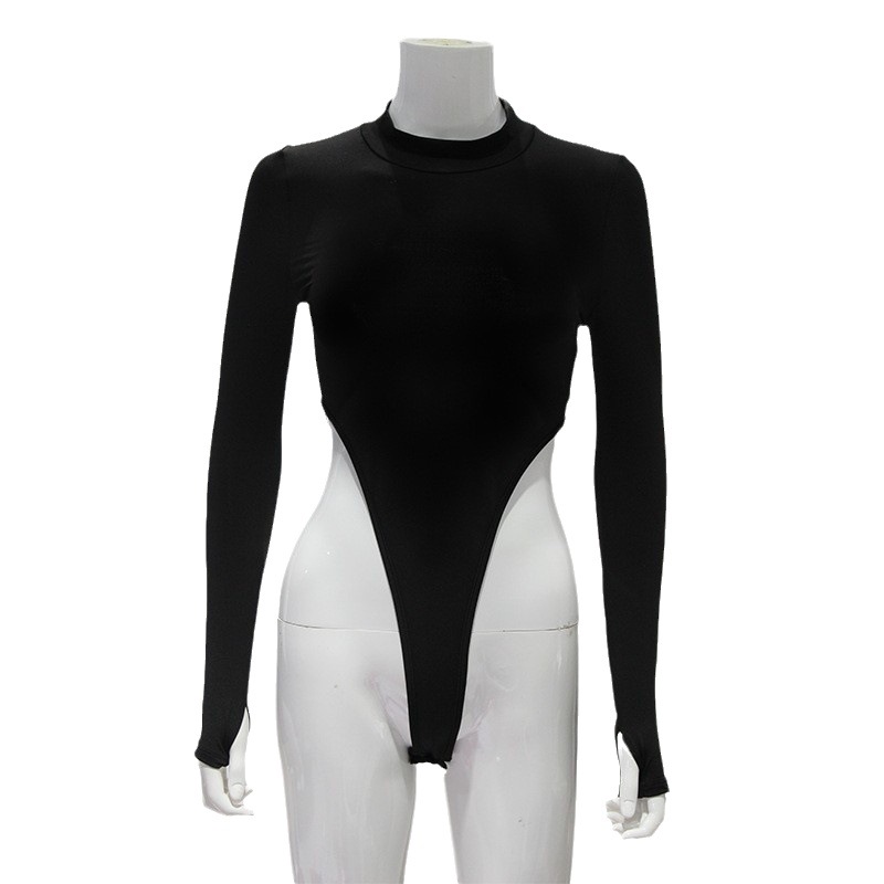 2023 europeo y americano transfronterizo nueva ropa de mujer sexy color sólido moda alta cintura chica caliente apretado mono femenino una pieza al por mayor