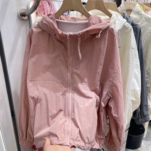 Women's Cap Short Jacket Korean Spring and Summer New Zipper Slimming Laundry Minority Design Long Sleeve Loose Sun Shirt