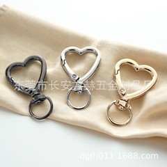 ラブキーホルダーハイエンドメタルハート型スプリングリングバッグバックルハードウェアアクセサリー手作り diy キーホルダーリングバックル