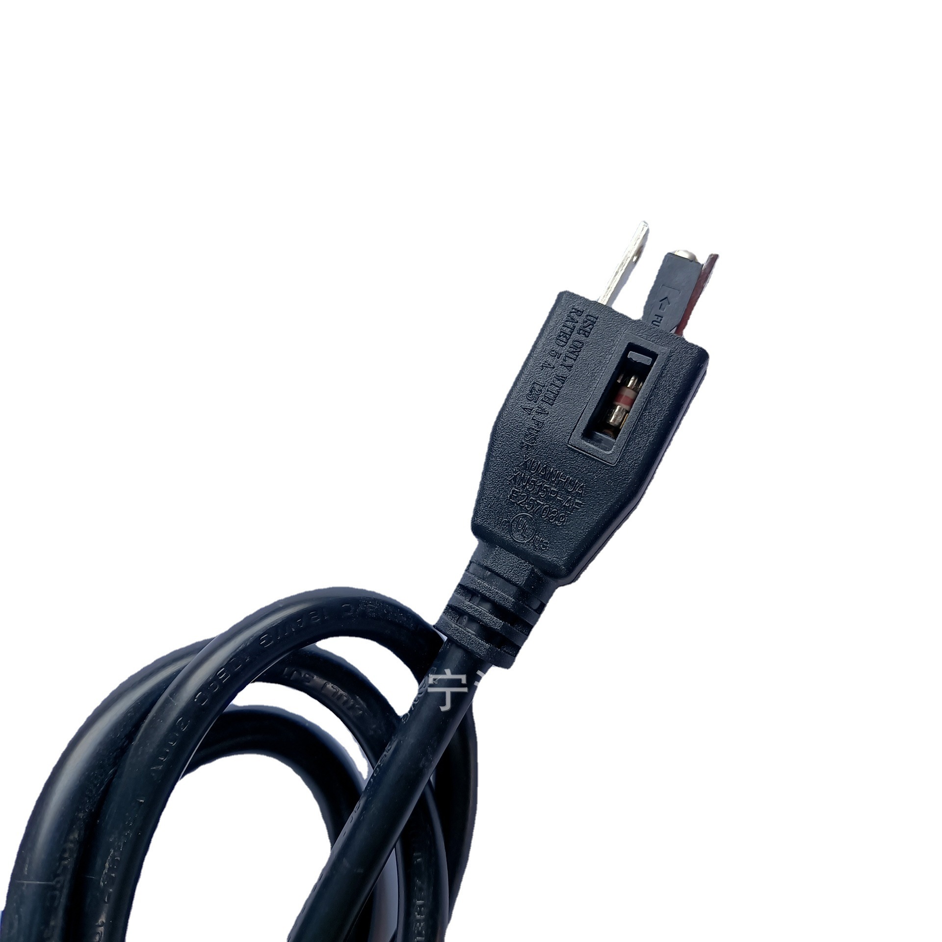 煊华N5-15P美标保险丝插头线5A250V带保险丝美规美式三插电源线